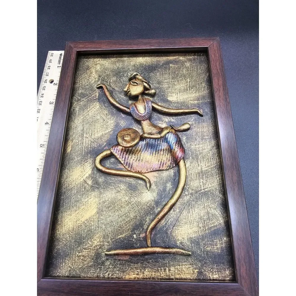 Handcrafted Artwork From India Woman Dancing ‎ Dancer Ballet Ballerina Cultural
